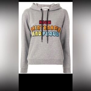 ALICE + OLIVIA HIGH MAINTENANCE AND PROUD SWEATSHIRT SIZE XS